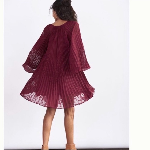 NEW Anthropologie Toulon Polished Pleated Swing Dress size M - Picture 9 of 11